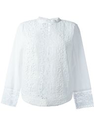 crochet insert blouse Sea