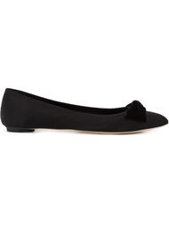 bow detail ballerina shoes Oscar de la Renta