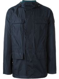 pocket detail glossy zip up wind breaker Michael Kors