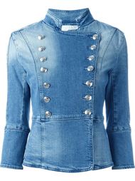 джинсовая куртка в стиле милитари Pierre Balmain