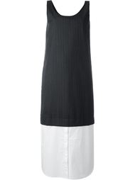 poplin hem pinstripe dress DKNY