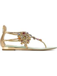 stone embellished flat sandals Rene Caovilla