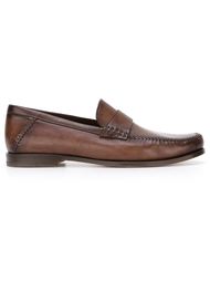 лоферы с простроченной отделкой Santoni