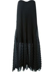 multi pleated strapless dress MSGM