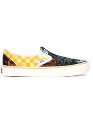 кеды-слипон с комбинированным принтом Vans