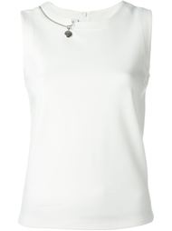 zipped collar detail top Akris