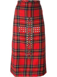 декорированная юбка в клетку с запахом Comme Des Garçons Vintage