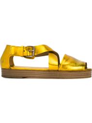 cross strap metallic sandals Marsèll