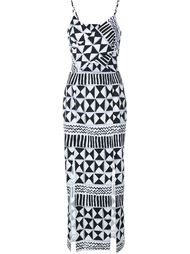 Rebecca Geometric Print Cut-Out Dress Tata Naka