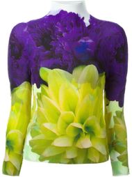 floral print funnel neck top Issey Miyake Cauliflower