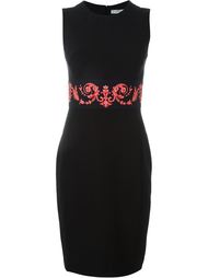 приталенное платье с контрастным поясом Versace Collection