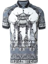 футболка-поло с принтом 'Chinese Temple' Dolce &amp;amp; Gabbana