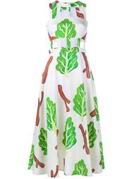 Meme Leaf Print Sleeveless Dress Tata Naka