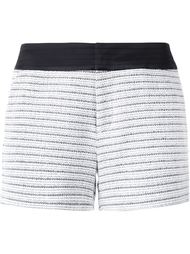 contrast trim tweed shorts Loveless