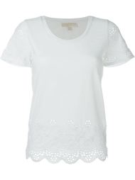 lace hem and sleeve T-shirt Michael Michael Kors