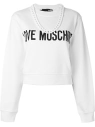 толстовка с цепочной отделкой Love Moschino
