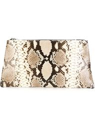 snakeskin effect clutch Erika Cavallini