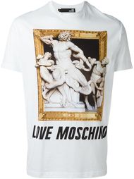 statues print T-shirt Love Moschino