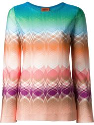 patterned knit longsleeved top Missoni