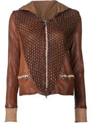 mesh overlay hooded jacket Giorgio Brato