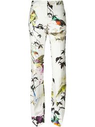 bird print trousers Roberto Cavalli