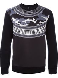 patterned camouflage sweatshirt Neil Barrett