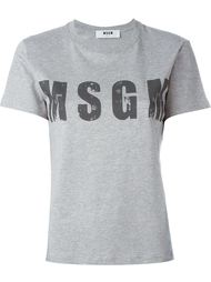 футболка с принтом логотипа  MSGM