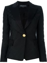 жаккардовый приталенный пиджак Balmain