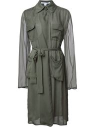 sheer sleeves trench coat Diane Von Furstenberg