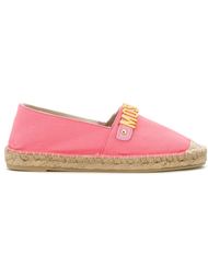 logo plaque espadrilles Moschino