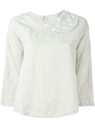 embroidered asymmetric collar blouse Comme Des Garçons Comme Des Garçons