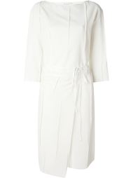 crepe tie wrap waist dress Cédric Charlier