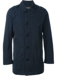 button down single breasted coat Woolrich