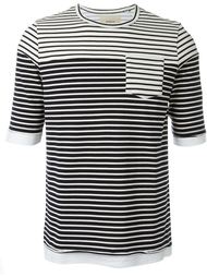 multi stripe pocket detail T-shirt Wooster + Lardini