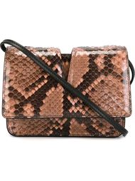 python skin shoulder bag Jil Sander