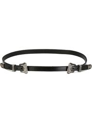 ремень с двумя пряжками Saint Laurent