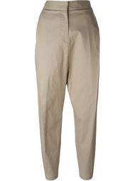 pleated tapered cropped trousers Alberto Biani