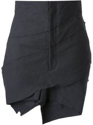 raw edge panelled shorts Aganovich
