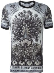 футболка с принтом павлина Dolce &amp;amp; Gabbana