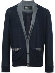 contrast trim collared button down cardigan Kolor