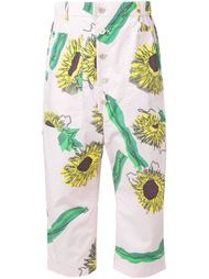 sunflower print cropped trousers Julien David