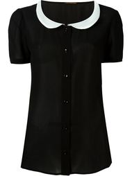 блузка с контрастным воротником Saint Laurent