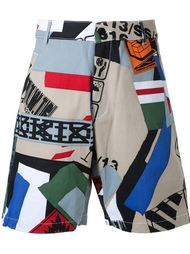 'Patchwork gusset' printed short KTZ