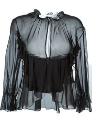 frilled drop slit blouse Francesco Scognamiglio