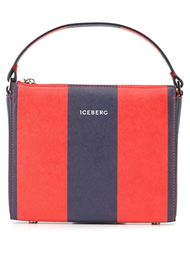 colour block flap closure tote bag Iceberg