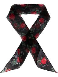 шарф с принтом роз Saint Laurent