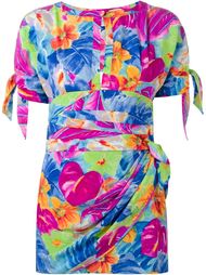 топ с цветочным принтом Emanuel Ungaro Vintage