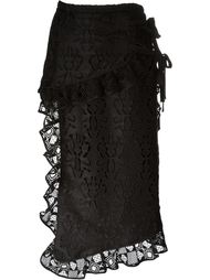 floral lace asymmetric skirt Nº21