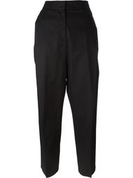 pleated tapered cropped trousers Alberto Biani