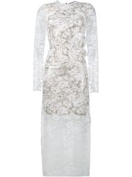 Sheer Floral Long Sleeved Dress Preen By Thornton Bregazzi